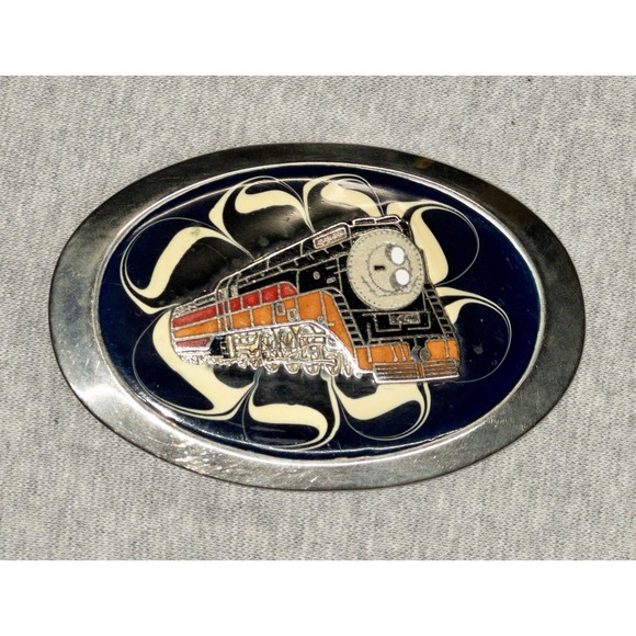 Vintage Union Pacific‎ Railroad Locomotive Belt Buckle   3.5" X 2.25" Fits 1.75"